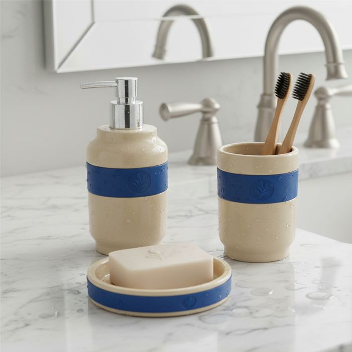 Ceramic Bathroom Set – 3-Piece Premium Bath Accessory Set
