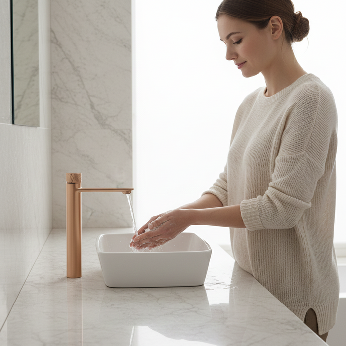 BASSINO BITA Long Body Basin Faucet – Push Button Mixer | 3 Years Warranty