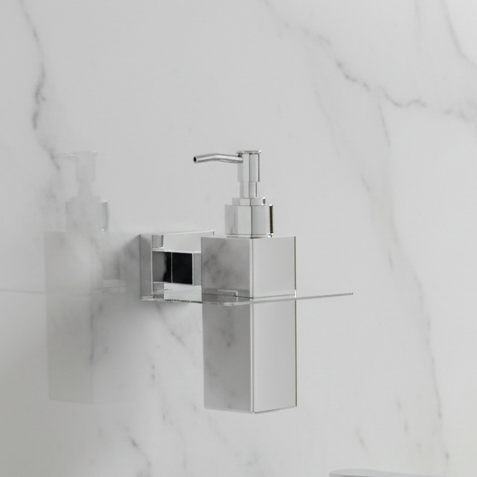 BASSINO Stylish Liquid Soap Dispenser For Bathroom/office/home/hotels-Brass-Chrome Glossy Finish