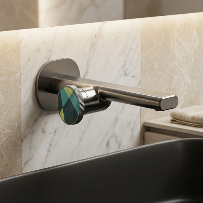 BASSINO Wall Mount Basin Mixer Tap Designer Faucet | 5 Years Warranty Gun Grey