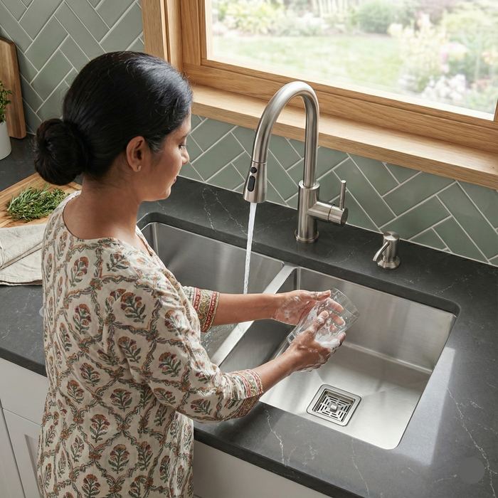 Premium SS 304 Grade Double Equal Bowl Kitchen Sink, Matte Finish, 37x18x9 In, 25 Years Warranty
