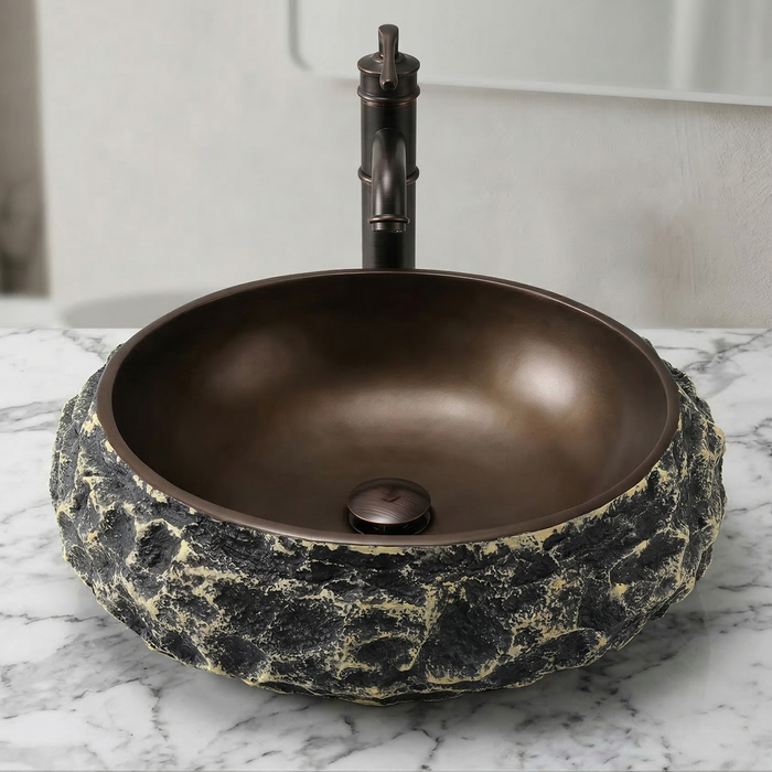 Modern Home Accent Countertop Wash Basin – Matt Artificial Stone Basin | 500×390×150 mm