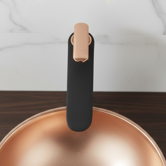 BASSINO Premium Tall Basin Mixer Faucet (Hot & Cold) | Brass Body | Deck Mounted | Luxury Finish – 5 Years Warranty