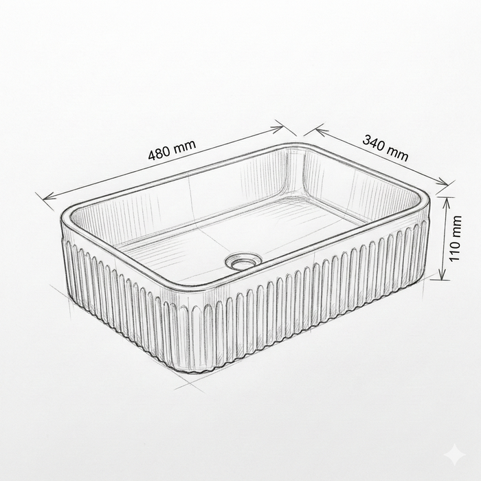 Luxury Rose Gold Countertop Wash Basin | Designer Rectangular Table Top Basin | (19" × 13" × 4" In)