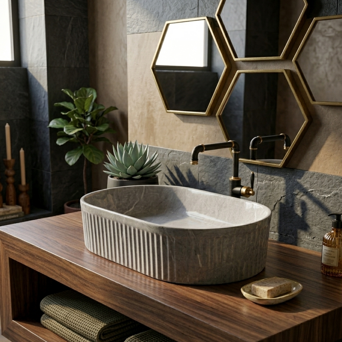 Premium Designer Table top Wash Basin (19x13x5.25 In)