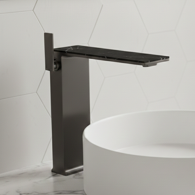 BASSINO Luxury Tall Basin Mixer Tap | Designer Premium Bathroom Faucet - 5 Years Warranty