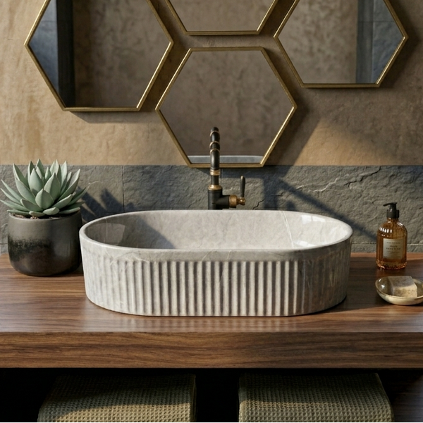 Premium Designer Table top Wash Basin (19x13x5.25 In)