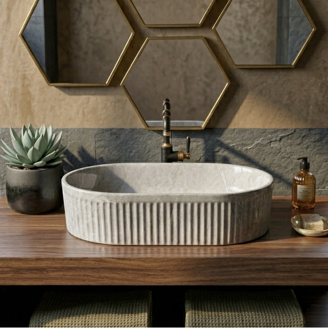 Premium Designer Table top Wash Basin (19x13x5.25 In)