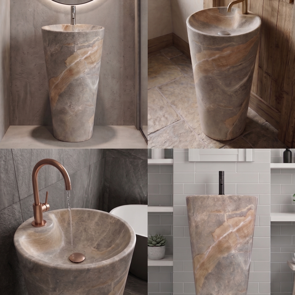 Ceramic Pedestal Wash Basin(size- 15x15x32 Inch)AQUA-1013-GLOSSY