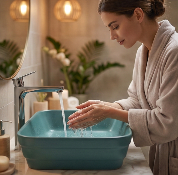 Rectangular Countertop Wash Basin | 20 × 14 × 5 Inches Designer Bathroom Sink – Glossy & Matte Finish