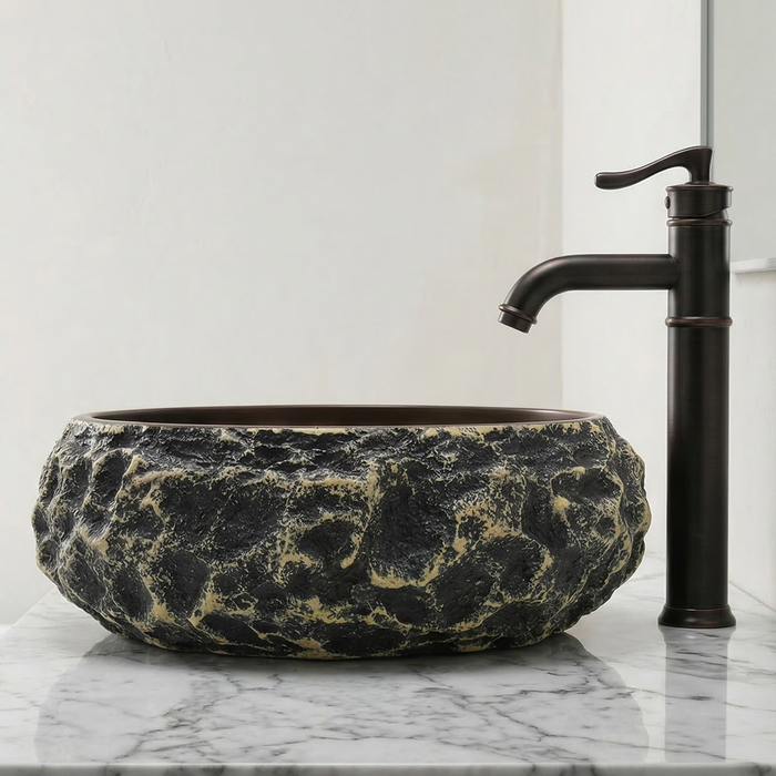 Modern Home Accent Countertop Wash Basin – Matt Artificial Stone Basin | 500×390×150 mm