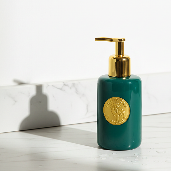 Premium Ceramic Liquid Soap Dispenser Pump Green