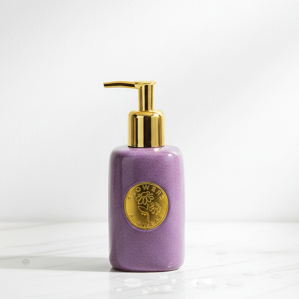 Premium Ceramic Liquid Soap Dispenser Pump Purple