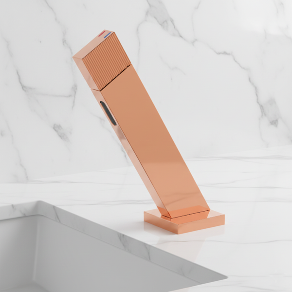 BASSINO SENTO Short Body Basin Faucet Mixer | 3 Years Warranty Rose gold