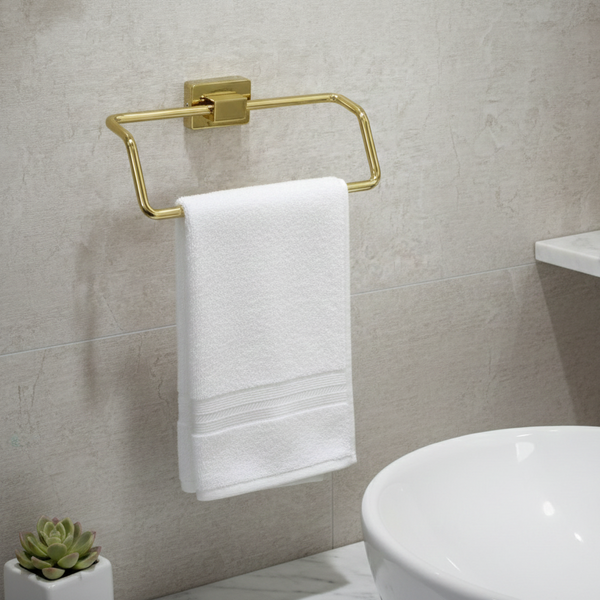 Bassino Stainless Steel Bathroom Soap Holder/Soap Stand/Soap Dish for Batroom/Bathroom Accessories (Gold Finish) (NEPKIN Ring) – Made in India