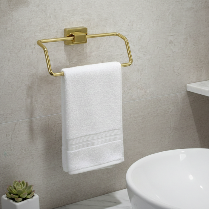 Bassino Stainless Steel Bathroom Soap Holder/Soap Stand/Soap Dish for Batroom/Bathroom Accessories (Gold Finish) (NEPKIN Ring) – Made in India