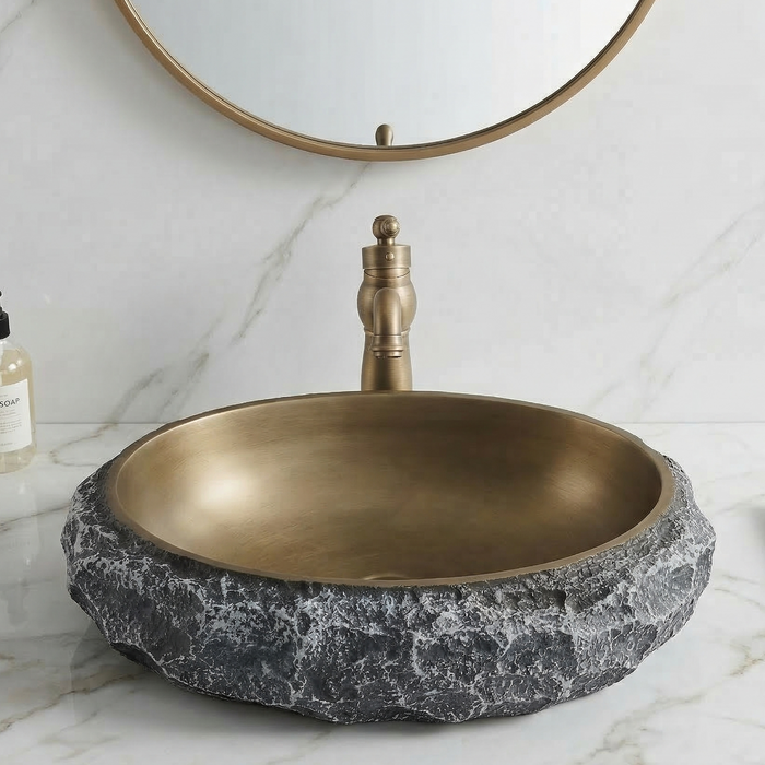 Designer Countertop Wash Basin – Matt Artificial Stone Basin | 500×380×150 mm