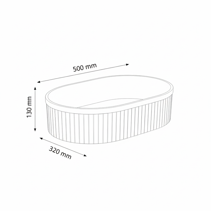 Bassino Glossy Marble Table Top Wash Basin 20 × 12.5 × 5 Inches | Luxury Imported Basin