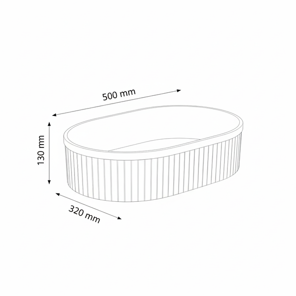 Bassino Matte Marble Table Top Wash Basin – 20 × 12.5 × 5 Inches | Imported Designer Basin