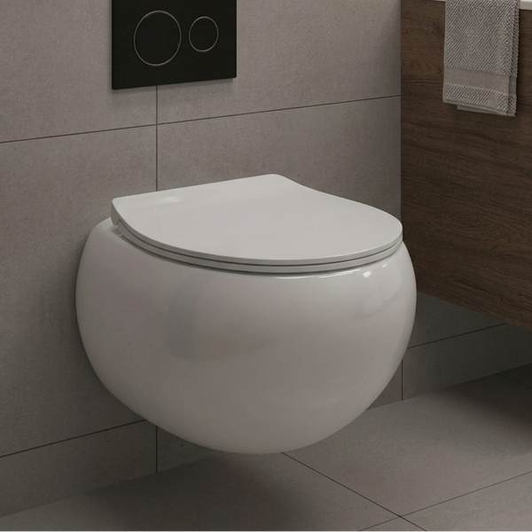 BASSINO Rimless Wall-Hung Toilet White