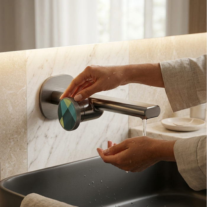 BASSINO Wall Mount Basin Mixer Tap Designer Faucet | 5 Years Warranty Gun Grey