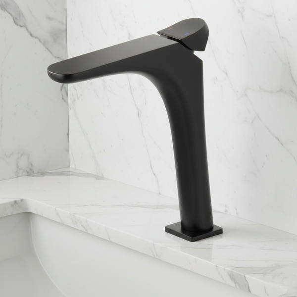 BASSINO DOLFIN Long Body Ultra-Modern Basin Faucet | 3 Years Warranty Black