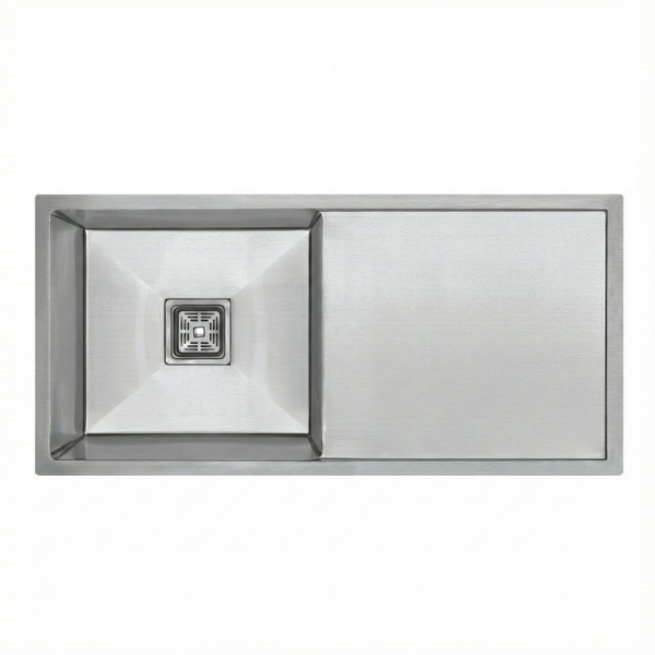 Premium SS 304 Grade Single Bowl Drain Kitchen Sink, Matte, 37x18x9 In, 25 Years Warranty