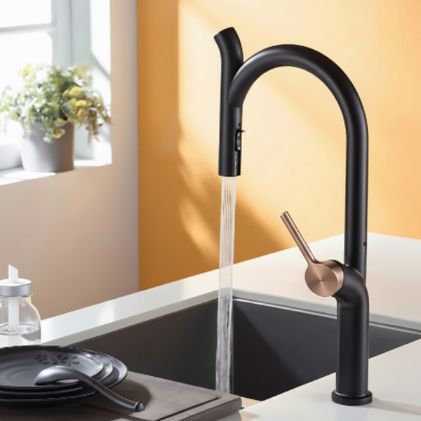 BASSINO KOBRA Kitchen Faucet – Hot & Cold Mixer| 3 Years Warranty Black