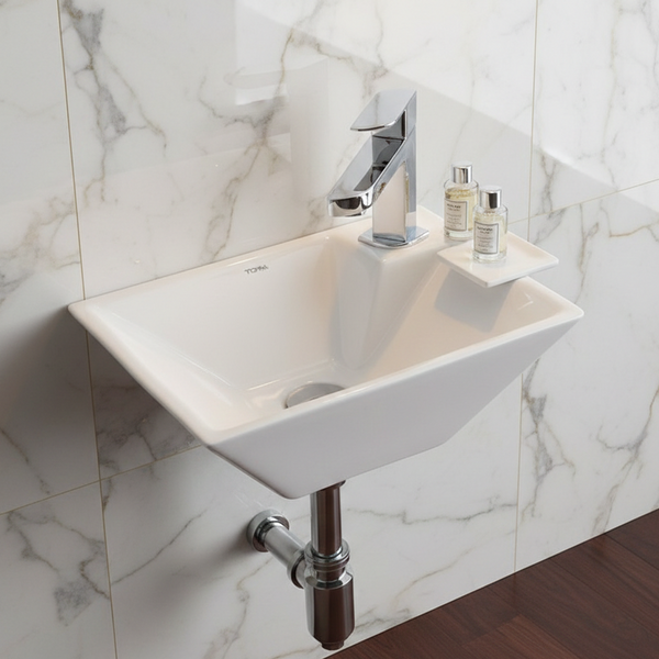 Premium Designer Wall Mount/Wall Hanging Wash Basin/Bathroom sink (18x14x7 In) NIKI-4401