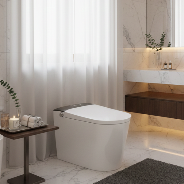 Luxury Smart Toilet with Water Tank | High-Version One-Piece WC | Approx. 27 × 16 × 19 Inches