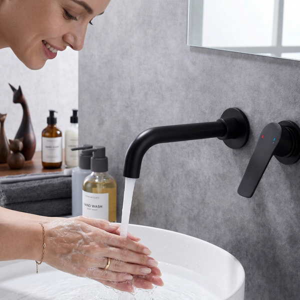 BASSINO MARK Concealed Basin Hot & Cold Mixer Faucet | 3 Years Warranty Black