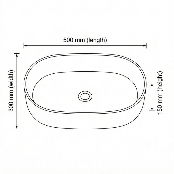 Premium Designer Ceramic Table Top Wash Basin, Dual Color Matt (20 x 12 x 6 In) ZXTT/751