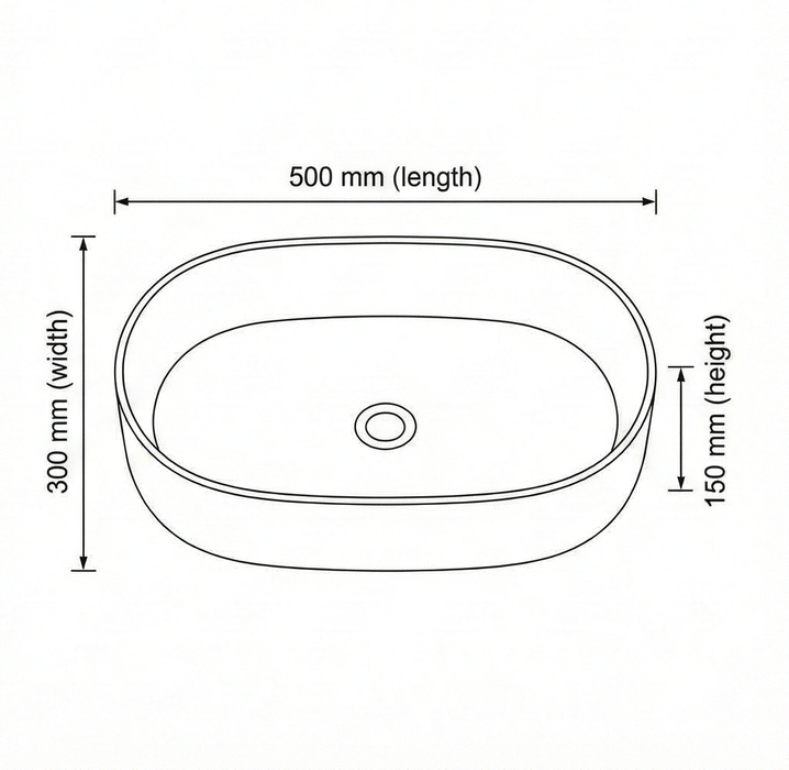 Premium Designer Ceramic Table Top Wash Basin, Dual Color Matt (20 x 12 x 6 In) ZXTT/751