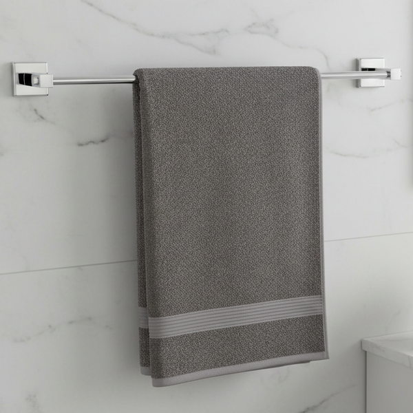 BASSINO Stylish Towel Rod For Bathroom-SS 304-CHROME FINISH