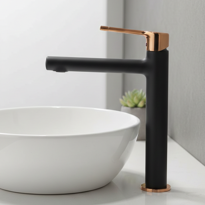 BASSINO Tall Basin Mixer Faucet Brass Body | Hot & Cold Mixer- 5 Years Warranty