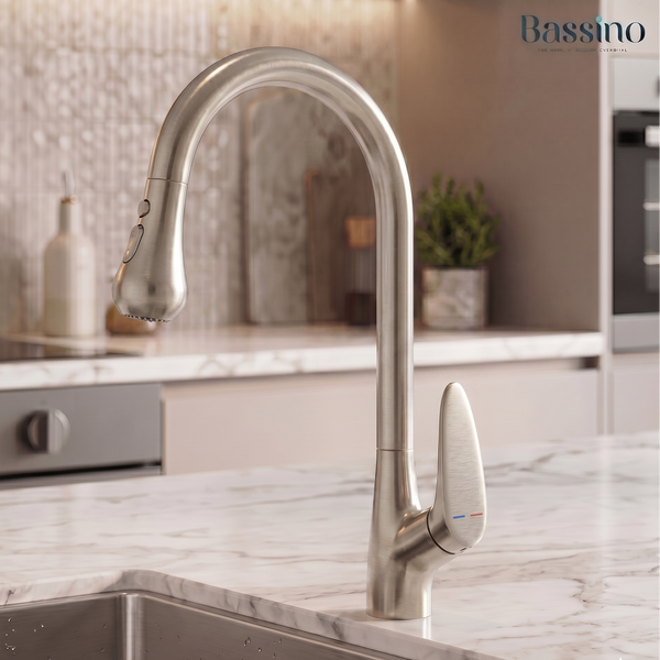 Premium 3-Function Kitchen Sink Mixer Tap – 360° Swivel | Multiple Finishes | 7-Year Warranty Silver Matt