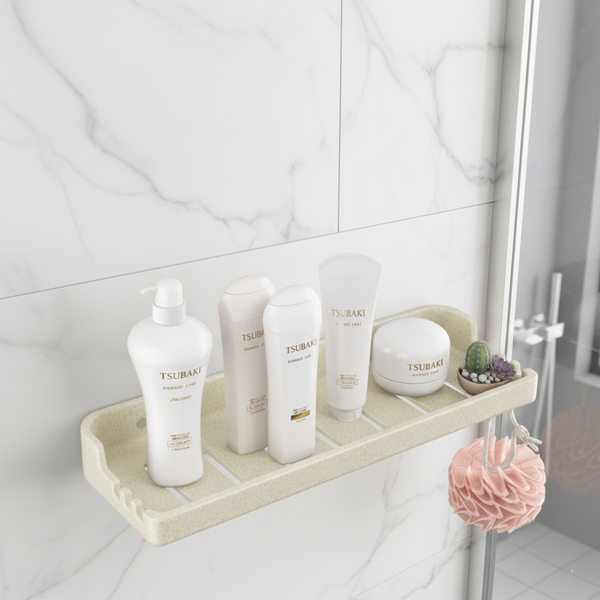 BASSINO Modern Shower Shelf/Shower Rack For Bathroom-Glossy Marble