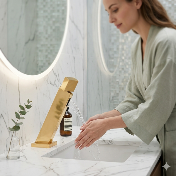BASSINO SENTO Short Body Basin Faucet Mixer | 3 Years Warranty Gold