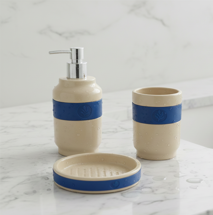 Ceramic Bathroom Set – 3-Piece Premium Bath Accessory Set
