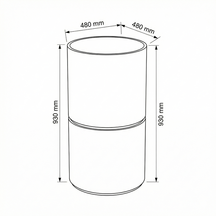 Luxury Artificial Pedestal Basin with Wooden Accent | Designer Freestanding Wash Basin | 19" × 19" × 37" In