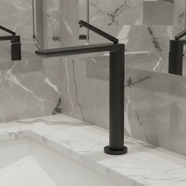BASSINO AQVA Premium Long Body Basin Faucet Mixer | 3 Years Warranty Black