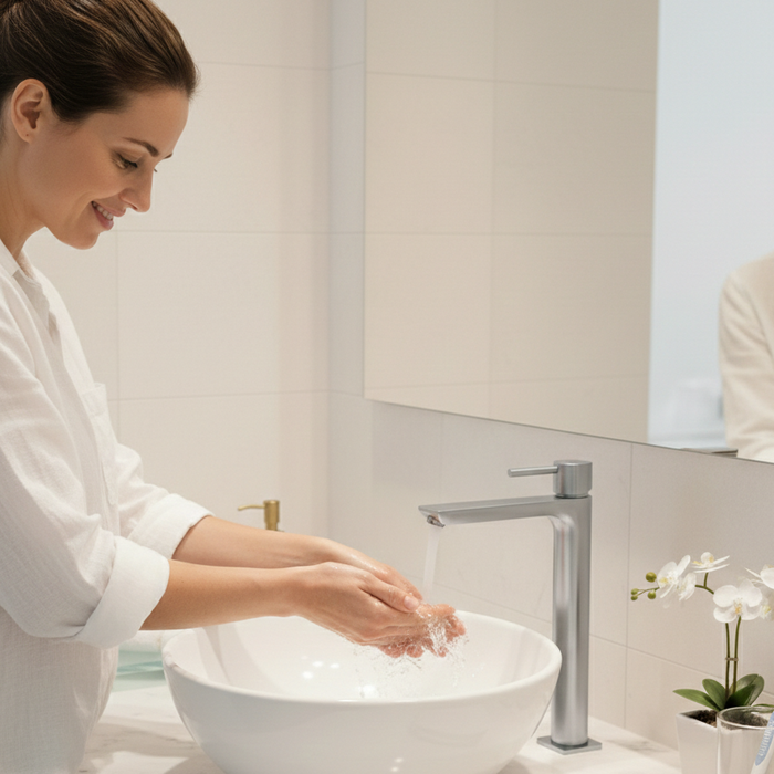 BASSINO Duke Series – Tall Heavy Basin Mixer Full Brass Faucet