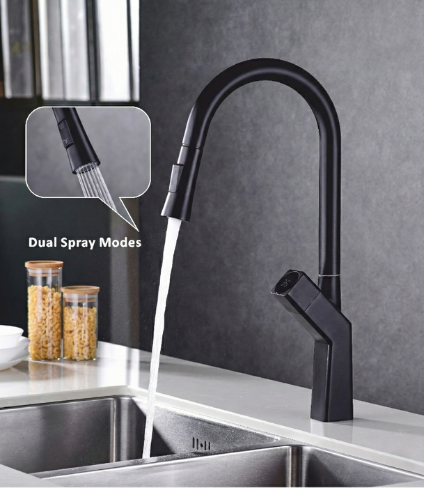 BASSINO KOSTA Smart Kitchen Faucet – Pull-Out Spray with Digital Temperature Display | Hot & Cold | 3 Years Warranty