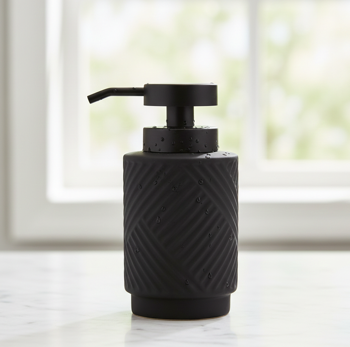 Ceramic Liquid Soap Dispenser – Premium Textured Design