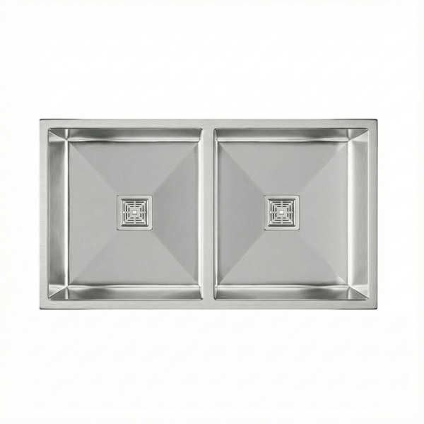 Premium SS 304 Grade Double Equal Bowl Kitchen Sink, Matte Finish, 30x18x9 In, 25 Years Warranty