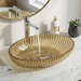 Glass Gold Table Top Wash Basin