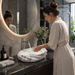 Glossy Marble Oval Countertop Wash Basin 