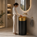 Gold + Black Metal Pedestal Wash Basin
