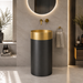 Gold + Black Metal Pedestal Wash Basin