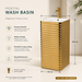 Gold Ceramic Pedestal Wash Basin